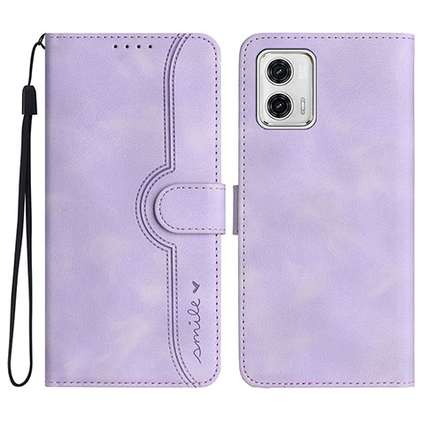 Handytasche Stand Schutzhülle Flip Leder Hülle YX3 für Motorola Moto G53y 5G Violett