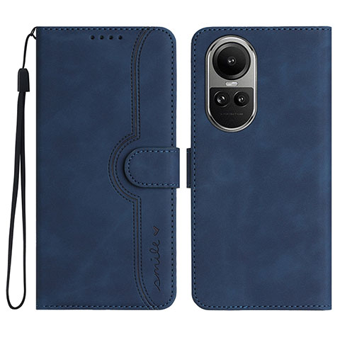 Handytasche Stand Schutzhülle Flip Leder Hülle YX3 für Oppo Reno10 5G Blau