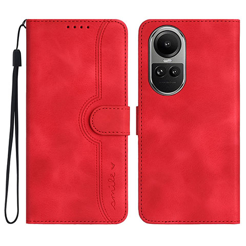 Handytasche Stand Schutzhülle Flip Leder Hülle YX3 für Oppo Reno10 Pro 5G Rot