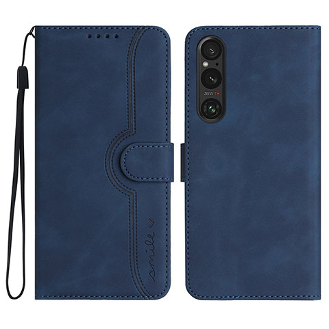 Handytasche Stand Schutzhülle Flip Leder Hülle YX3 für Sony Xperia 1 V Blau