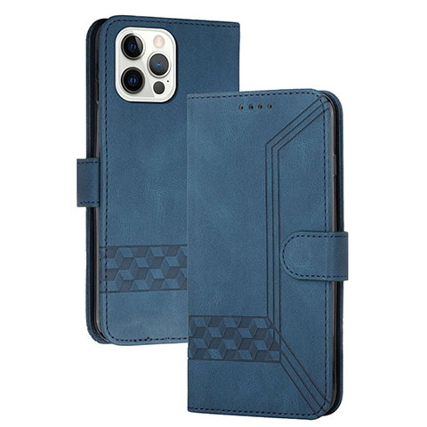 Handytasche Stand Schutzhülle Flip Leder Hülle YX4 für Apple iPhone 13 Pro Blau