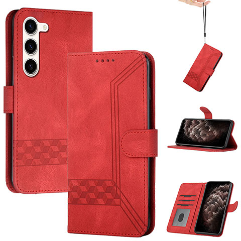 Handytasche Stand Schutzhülle Flip Leder Hülle YX4 für Samsung Galaxy S22 5G Rot