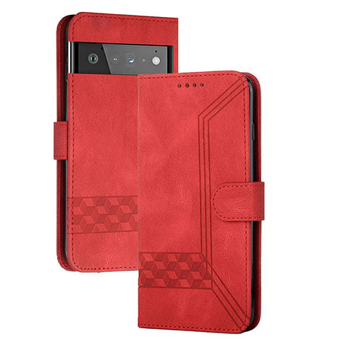 Handytasche Stand Schutzhülle Flip Leder Hülle YX5 für Google Pixel 6 Pro 5G Rot