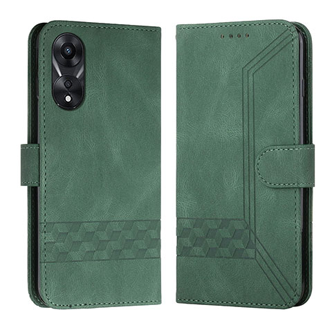 Handytasche Stand Schutzhülle Flip Leder Hülle YX5 für Oppo A58 4G Grün