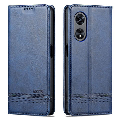 Handytasche Stand Schutzhülle Flip Leder Hülle YZ1 für Oppo A58 5G Blau