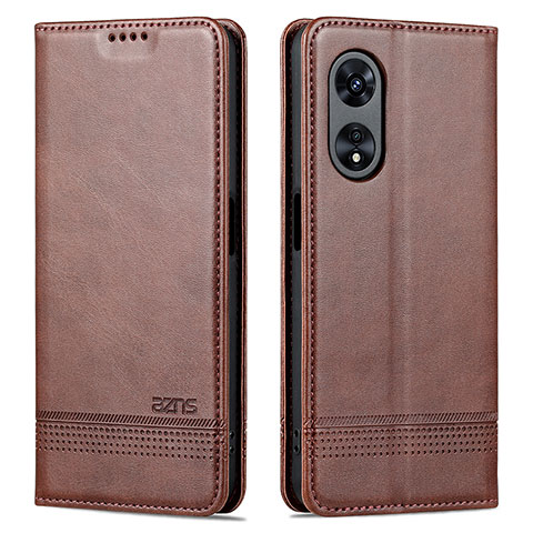 Handytasche Stand Schutzhülle Flip Leder Hülle YZ1 für Oppo A78 5G Braun