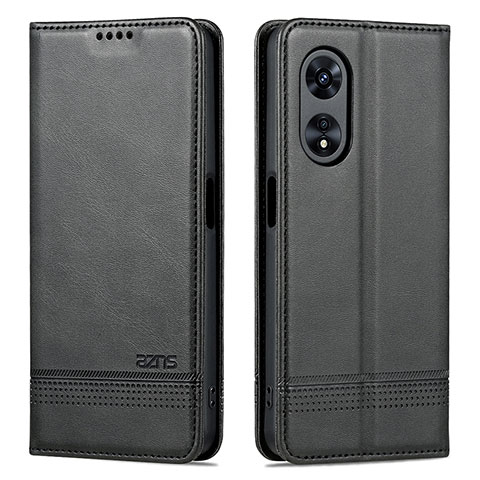 Handytasche Stand Schutzhülle Flip Leder Hülle YZ1 für Oppo A78 5G Schwarz