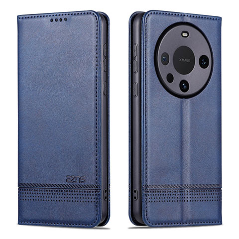 Handytasche Stand Schutzhülle Flip Leder Hülle YZ2 für Huawei Mate 60 Pro Blau