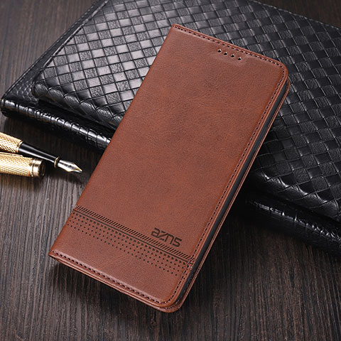 Handytasche Stand Schutzhülle Flip Leder Hülle YZ2 für Oppo A58 5G Braun