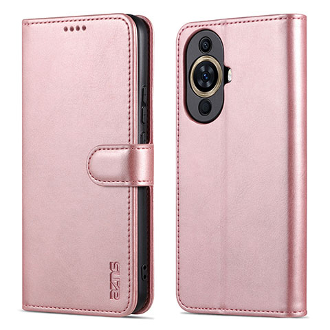 Handytasche Stand Schutzhülle Flip Leder Hülle YZ5 für Huawei Nova 11 Ultra Rosegold