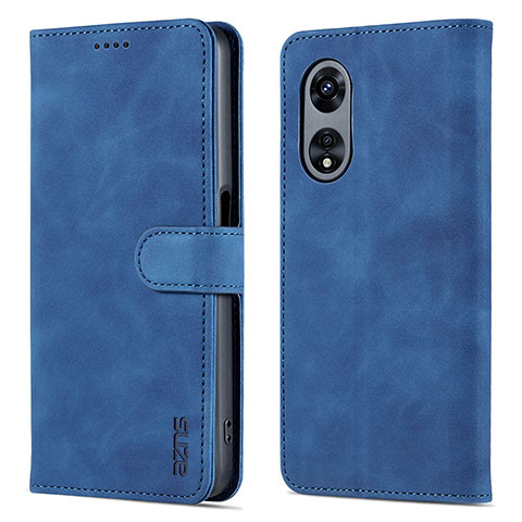 Handytasche Stand Schutzhülle Flip Leder Hülle YZ5 für Oppo A58 5G Blau