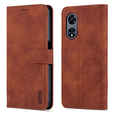 Handytasche Stand Schutzhülle Flip Leder Hülle YZ5 für Oppo A78 5G Braun