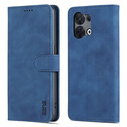 Handytasche Stand Schutzhülle Flip Leder Hülle YZ5 für Oppo Reno9 Pro 5G Blau