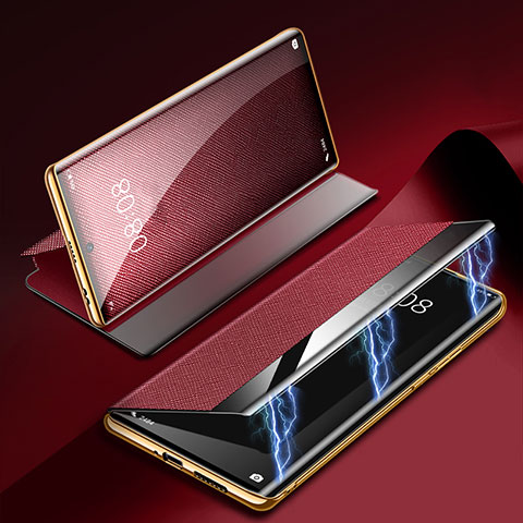 Handytasche Stand Schutzhülle Flip Leder Hülle Z01 für Huawei P60 Pro Rot