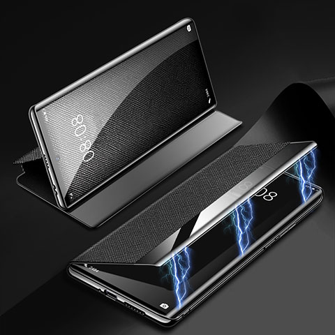 Handytasche Stand Schutzhülle Flip Leder Hülle Z01 für Huawei P60 Pro Schwarz