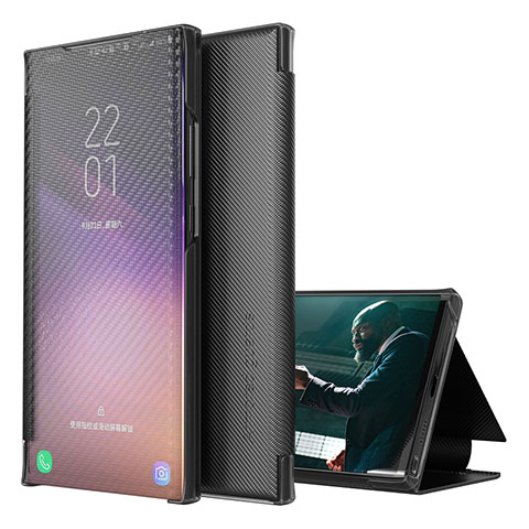 Handytasche Stand Schutzhülle Flip Leder Hülle ZL1 für Samsung Galaxy A12 5G Schwarz