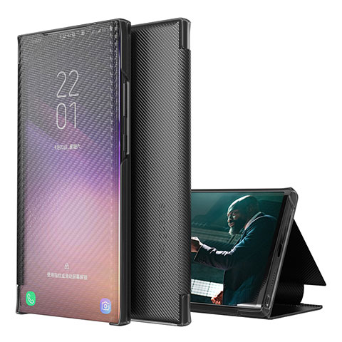 Handytasche Stand Schutzhülle Flip Leder Hülle ZL1 für Samsung Galaxy A51 5G Schwarz