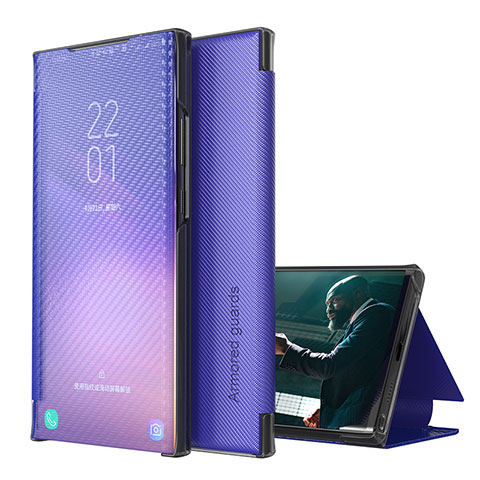 Handytasche Stand Schutzhülle Flip Leder Hülle ZL1 für Samsung Galaxy S20 5G Violett