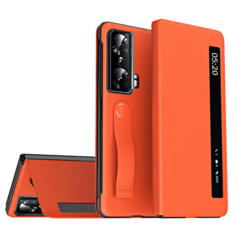 Handytasche Stand Schutzhülle Flip Leder Hülle ZL2 für Huawei Honor Magic Vs Ultimate 5G Orange