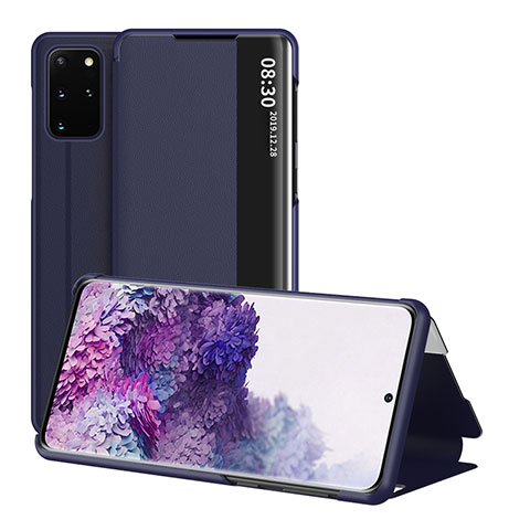 Handytasche Stand Schutzhülle Flip Leder Hülle ZL2 für Samsung Galaxy S20 Plus Blau