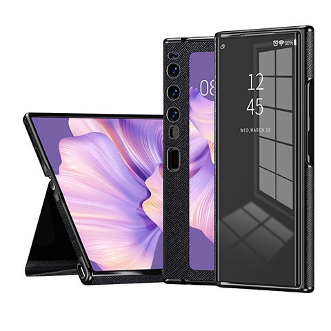 Handytasche Stand Schutzhülle Flip Leder Hülle ZL3 für Huawei Mate Xs 2 Schwarz