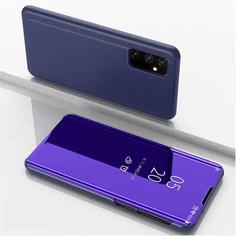 Handytasche Stand Schutzhülle Flip Leder Rahmen Spiegel Tasche ZL1 für Samsung Galaxy A05s Violett