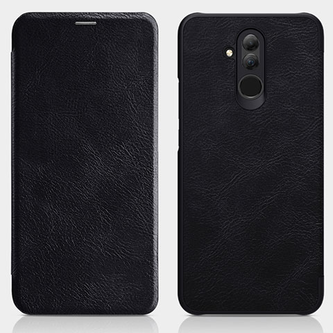 Handytasche Stand Schutzhülle Leder F01 für Huawei Mate 20 Lite Schwarz