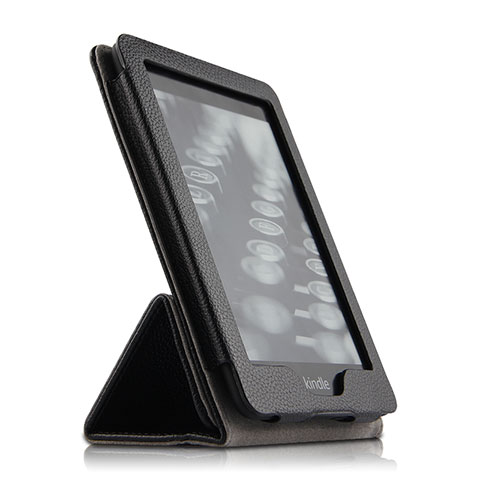 Handytasche Stand Schutzhülle Leder für Amazon Kindle Paperwhite 6 inch Schwarz