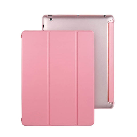 Handytasche Stand Schutzhülle Leder für Apple iPad 2 Rosa