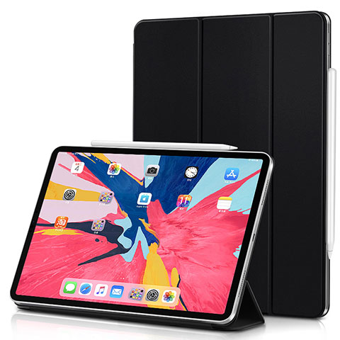 Handytasche Stand Schutzhülle Leder für Apple iPad Pro 11 (2018) Schwarz