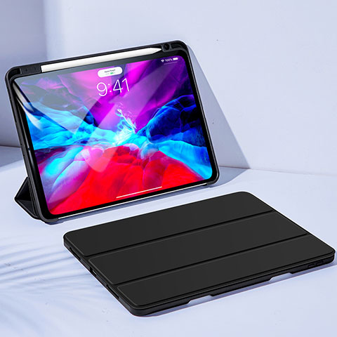 Handytasche Stand Schutzhülle Leder für Apple iPad Pro 12.9 (2021) Schwarz