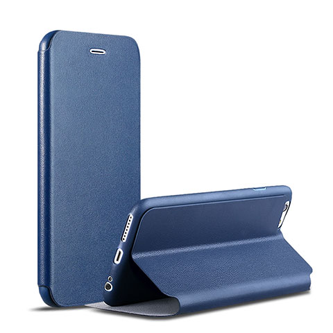 Handytasche Stand Schutzhülle Leder für Apple iPhone 6 Blau