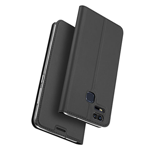 Handytasche Stand Schutzhülle Leder für Asus Zenfone 3 Zoom Schwarz