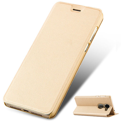 Handytasche Stand Schutzhülle Leder für Huawei Enjoy 7 Plus Gold