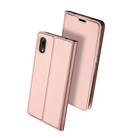 Handytasche Stand Schutzhülle Leder für Huawei Enjoy 9 Rosegold