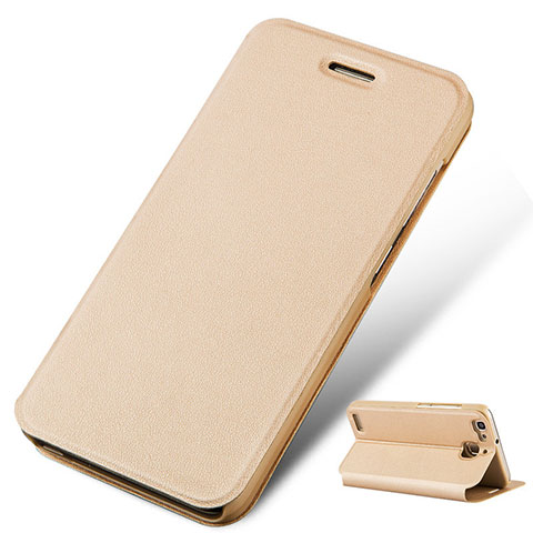 Handytasche Stand Schutzhülle Leder für Huawei G8 Mini Gold