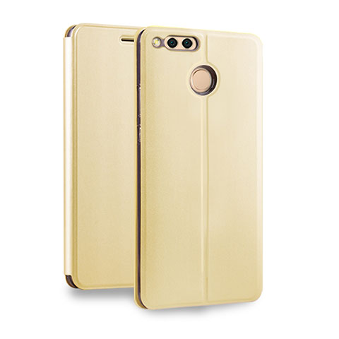 Handytasche Stand Schutzhülle Leder für Huawei Honor 7X Gold