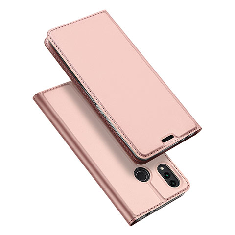 Handytasche Stand Schutzhülle Leder für Huawei Honor Play 8C Rosegold