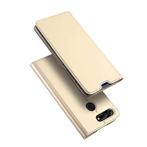 Handytasche Stand Schutzhülle Leder für Huawei Honor View 20 Gold