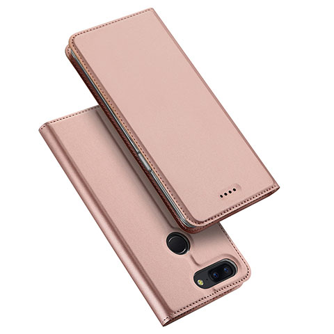 Handytasche Stand Schutzhülle Leder für OnePlus 5T A5010 Rosegold