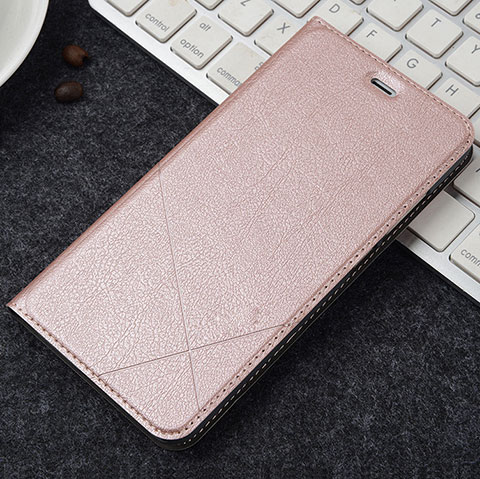 Handytasche Stand Schutzhülle Leder für Oppo A3 Rosegold