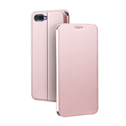 Handytasche Stand Schutzhülle Leder für Oppo K1 Rosegold