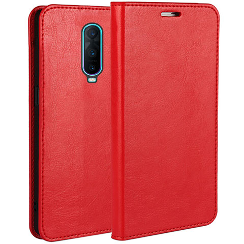 Handytasche Stand Schutzhülle Leder für Oppo R17 Pro Rot