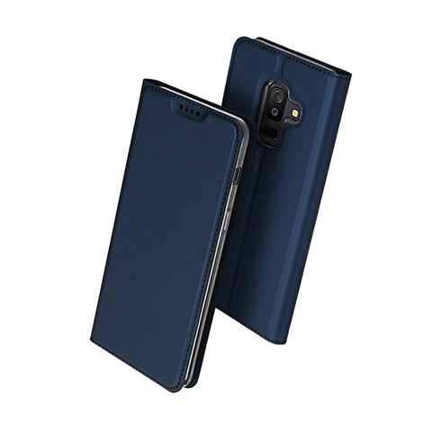 Handytasche Stand Schutzhülle Leder für Samsung Galaxy A9 Star Lite Blau