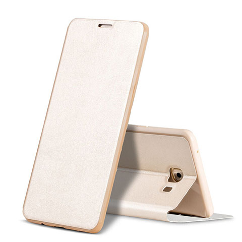 Handytasche Stand Schutzhülle Leder für Samsung Galaxy C9 Pro C9000 Gold