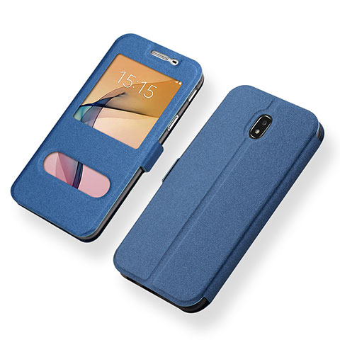 Handytasche Stand Schutzhülle Leder für Samsung Galaxy J5 (2017) Duos J530F Blau