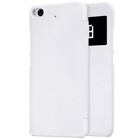 Handytasche Stand Schutzhülle Leder für Xiaomi Mi 5S Weiß