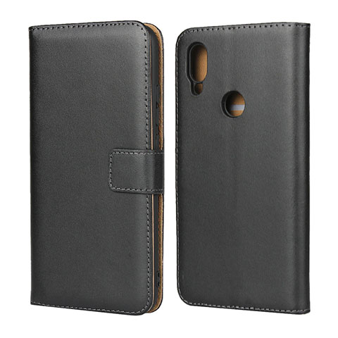 Handytasche Stand Schutzhülle Leder für Xiaomi Redmi 7 Schwarz