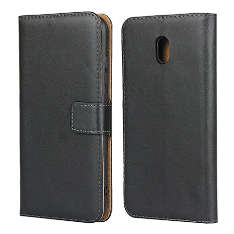 Handytasche Stand Schutzhülle Leder für Xiaomi Redmi 8A Schwarz