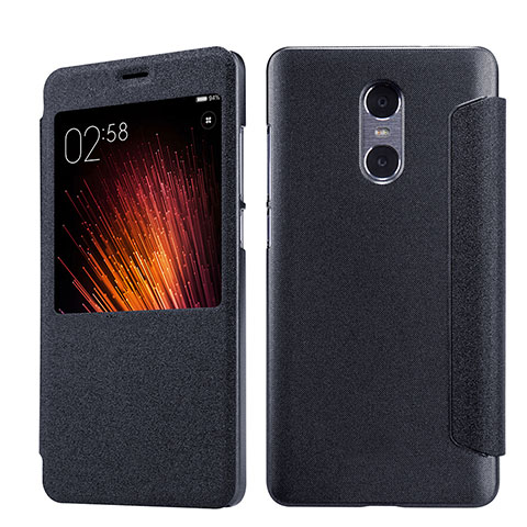 Handytasche Stand Schutzhülle Leder für Xiaomi Redmi Pro Schwarz